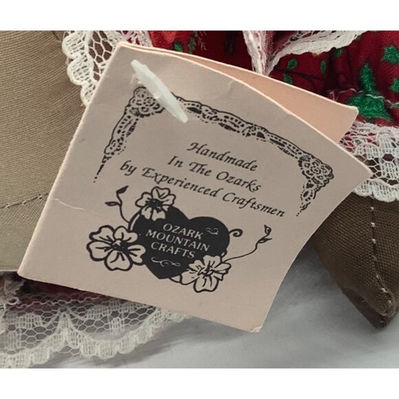 Vtg 1993 Reba Reindeer Plush Stuffed Animal Handmade Ozark Mountain Crafts 16" - Picture 3 of 9